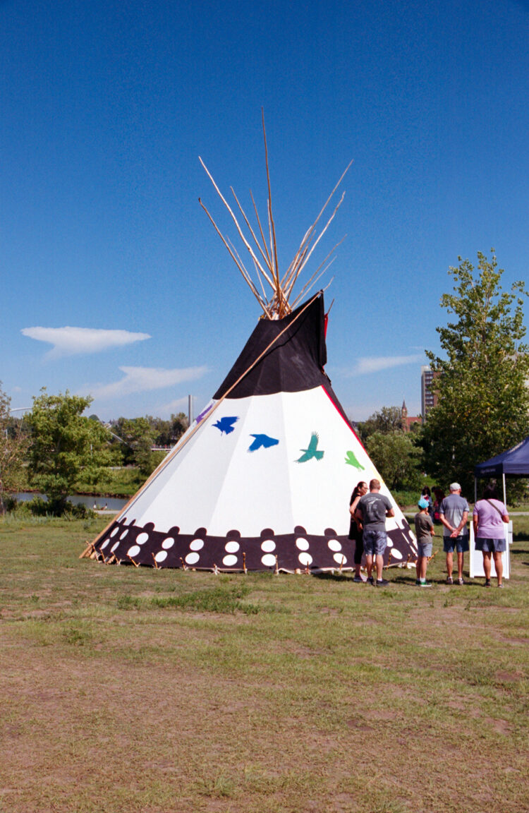 Tipi on Canada Day 2023 in Calgary